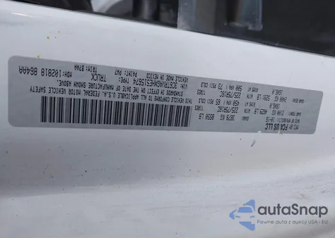 2017 Ram Promaster 1500 Low Roof 136 Wb из США, поврежденный, VIN 3C6TRVAGXHE515674